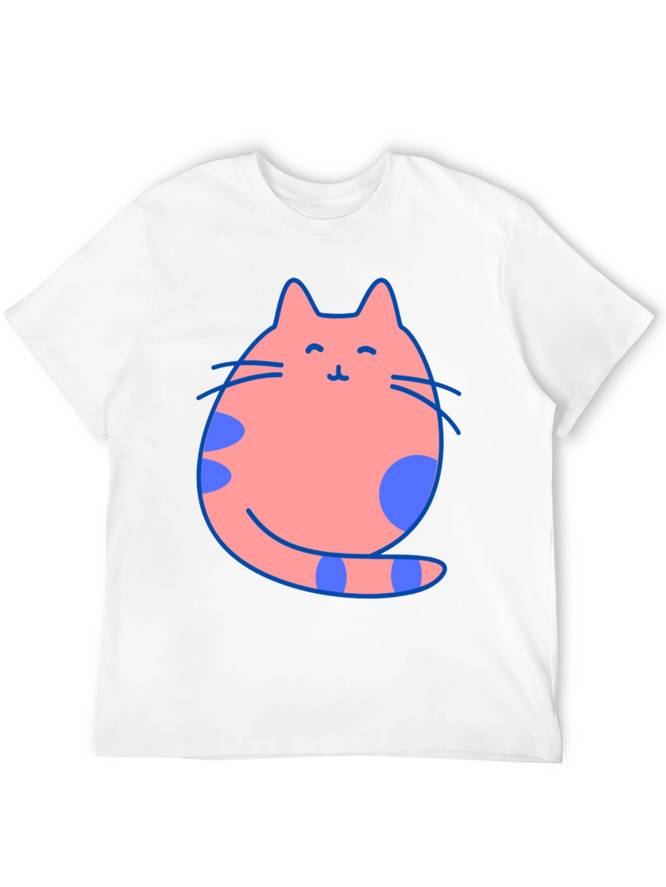 Cute Cat Graphic Tee - Black Cotton Blend