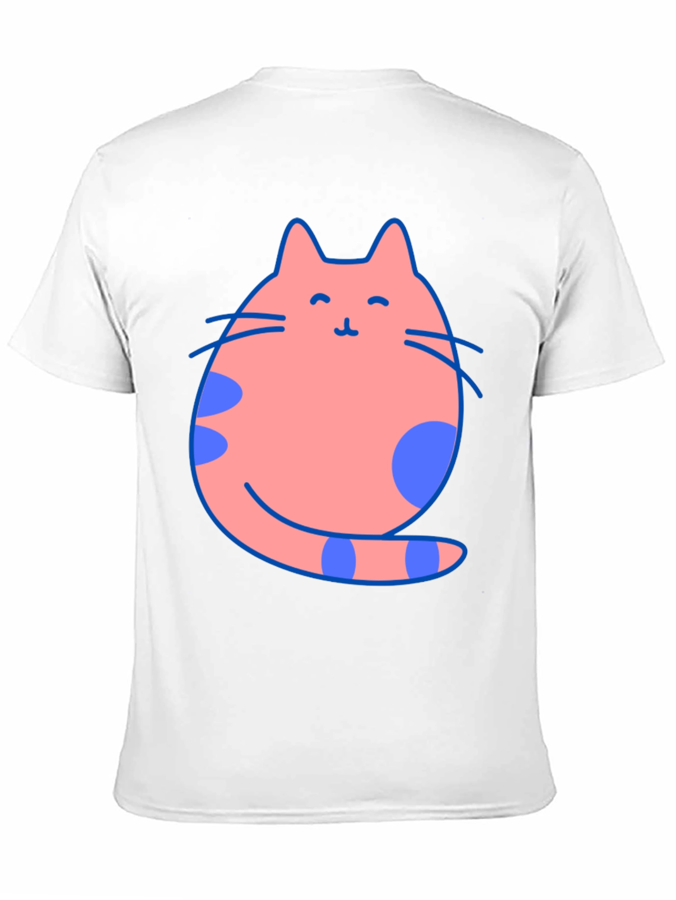 Cute Cat Graphic Tee - Black Cotton Blend
