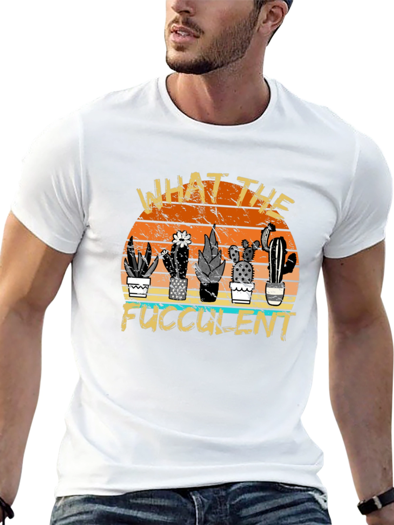 What the Fucculent Cactus Graphic Tee