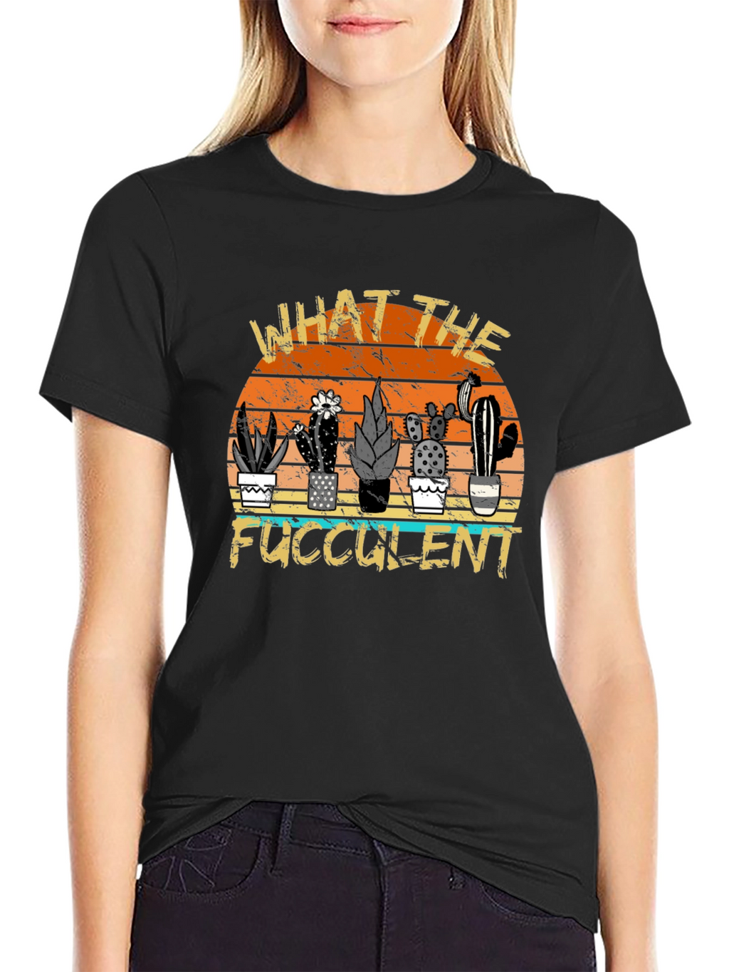 What the Fucculent Cactus Graphic Tee