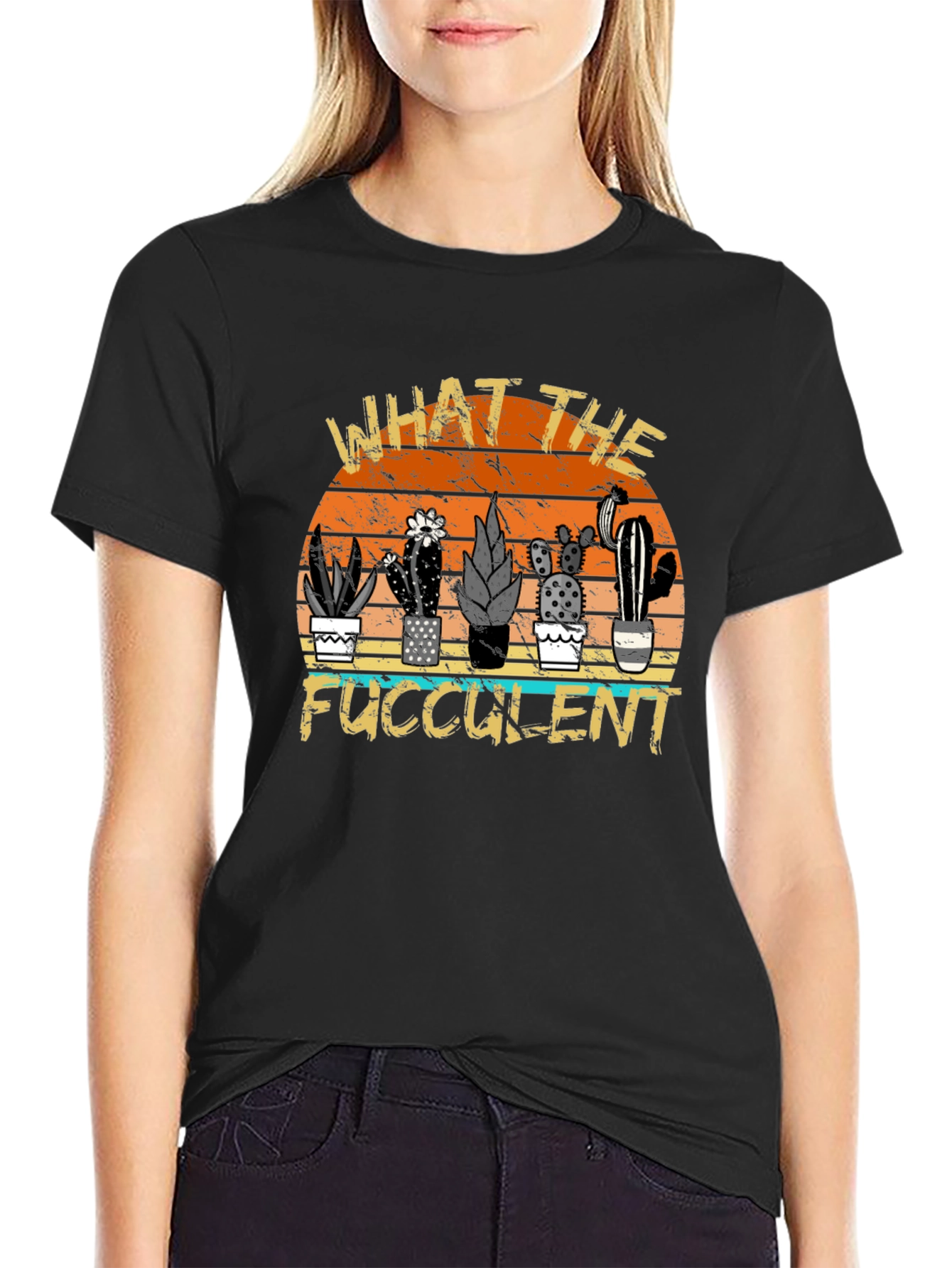 What the Fucculent Cactus Graphic Tee