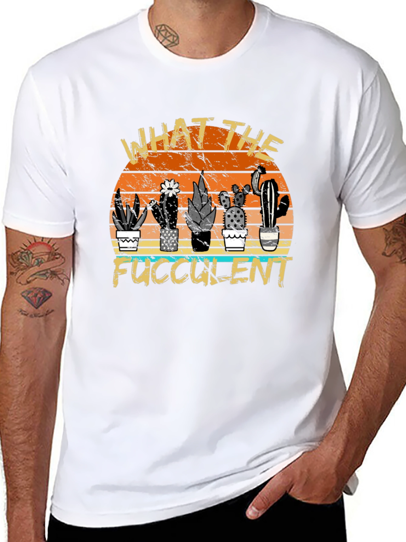 What the Fucculent Cactus Graphic Tee