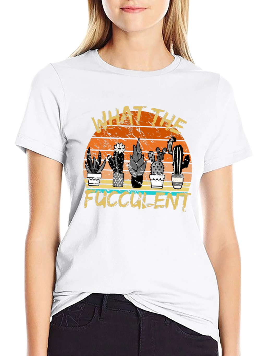 What the Fucculent Cactus Graphic Tee