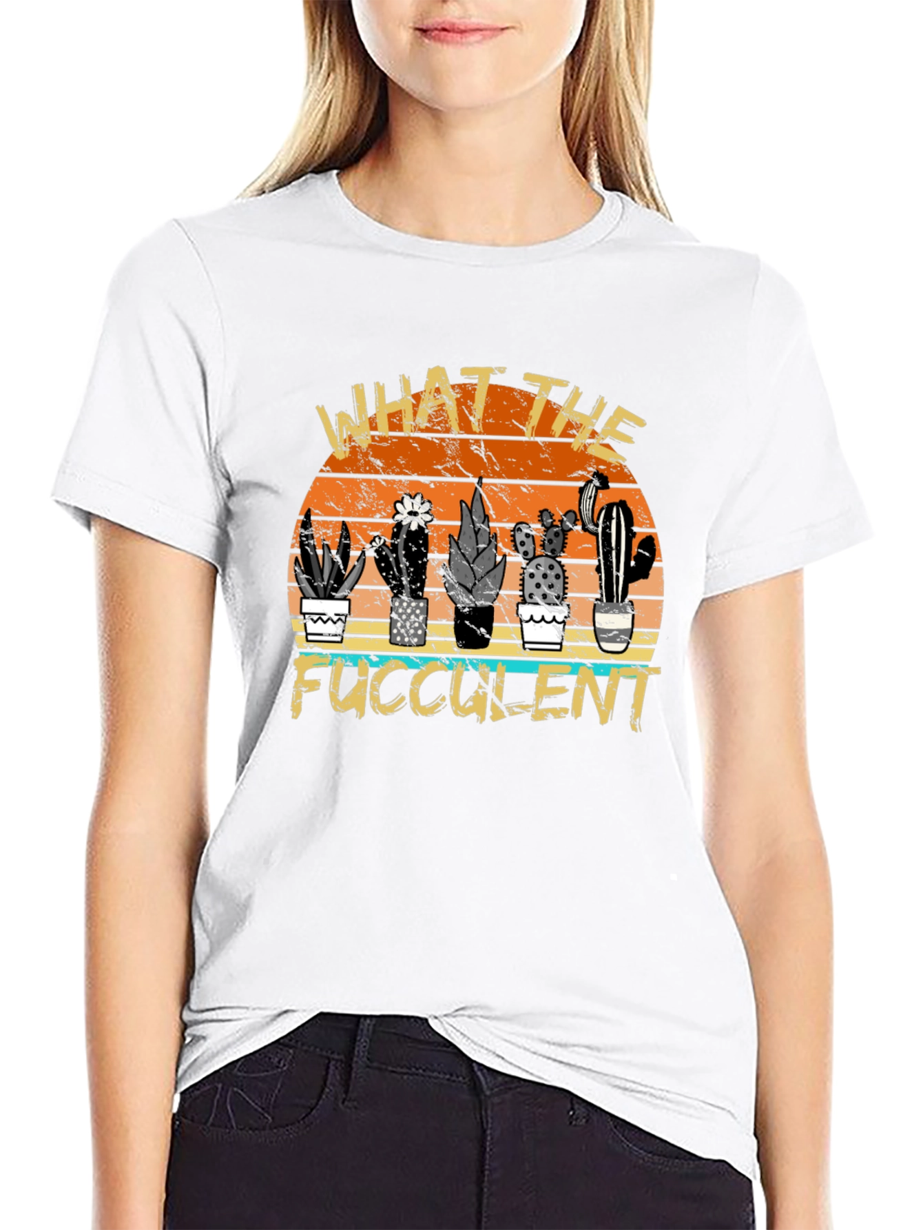 What the Fucculent Cactus Graphic Tee