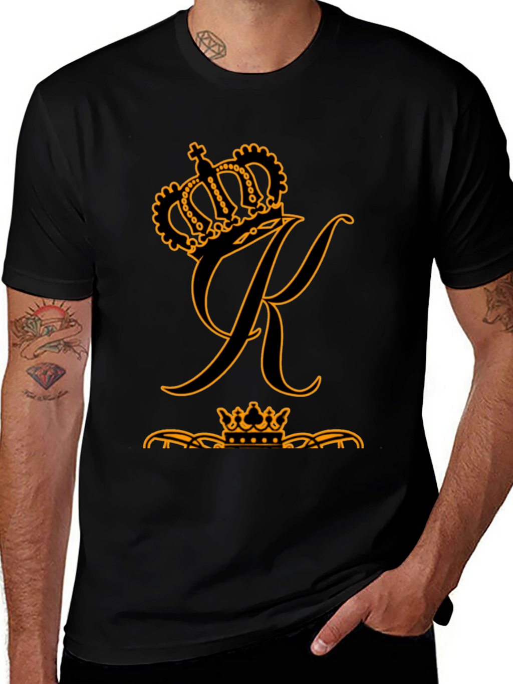 Crown K Graphic Black T-Shirt