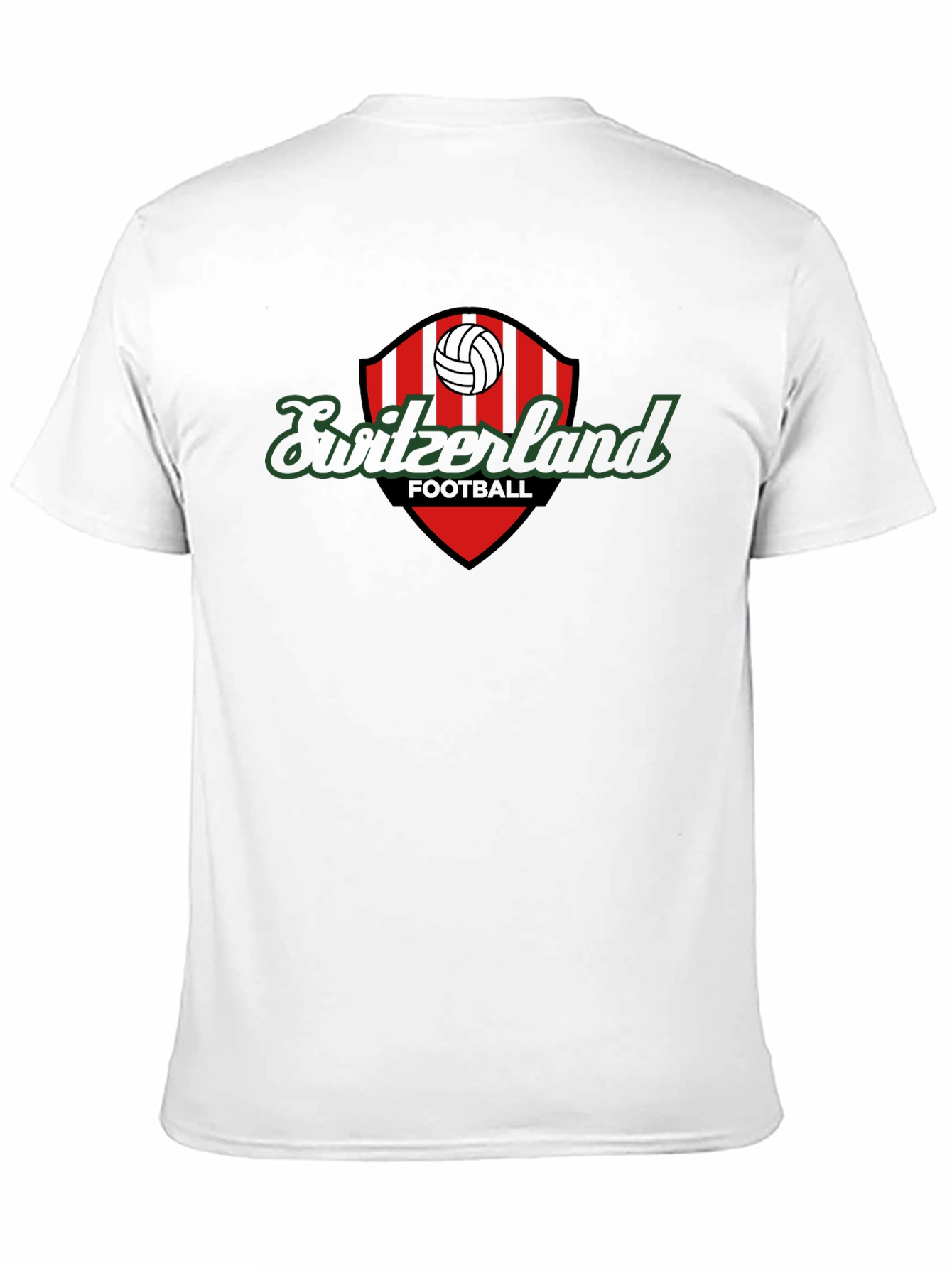 Switzerland Football T-Shirt - Black Graphic Tee