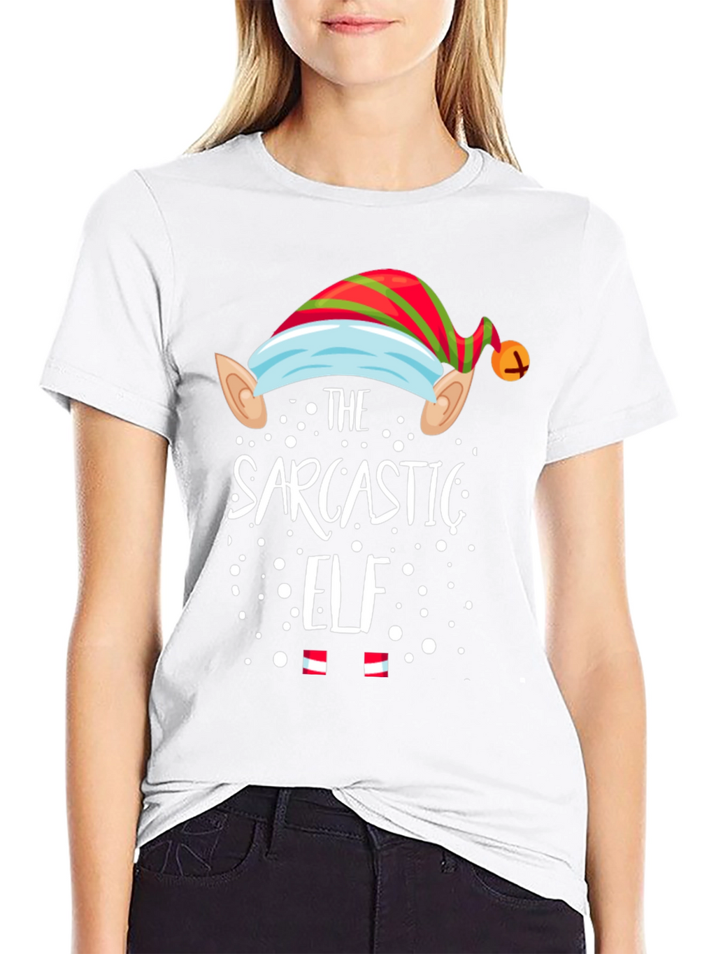 Sarcastic Elf Christmas Graphic Tee
