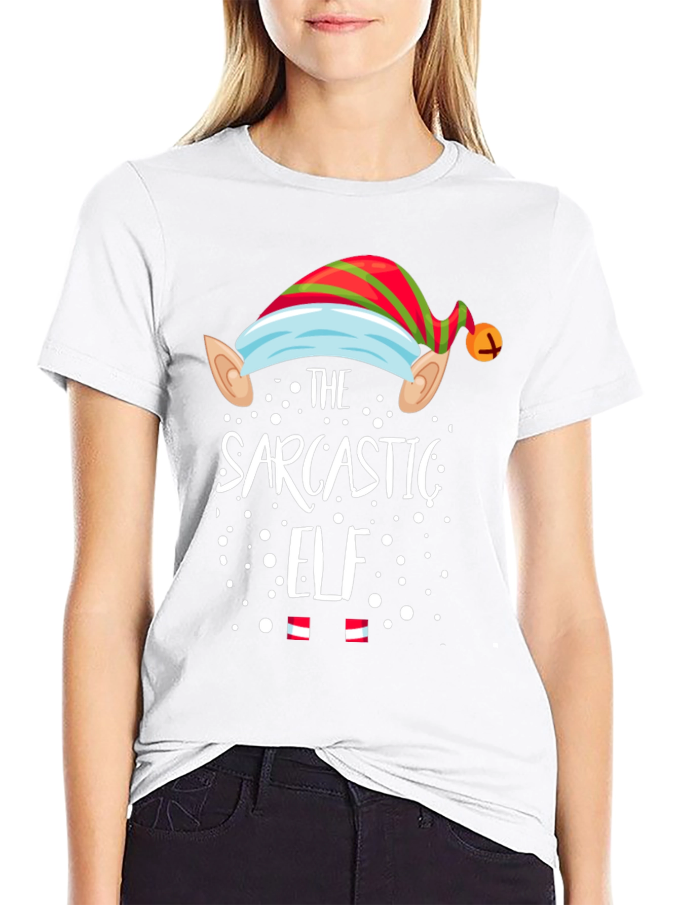 Sarcastic Elf Christmas Graphic Tee