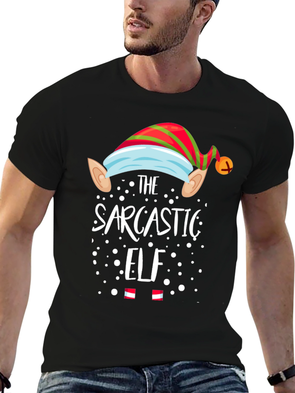 Sarcastic Elf Christmas Graphic Tee