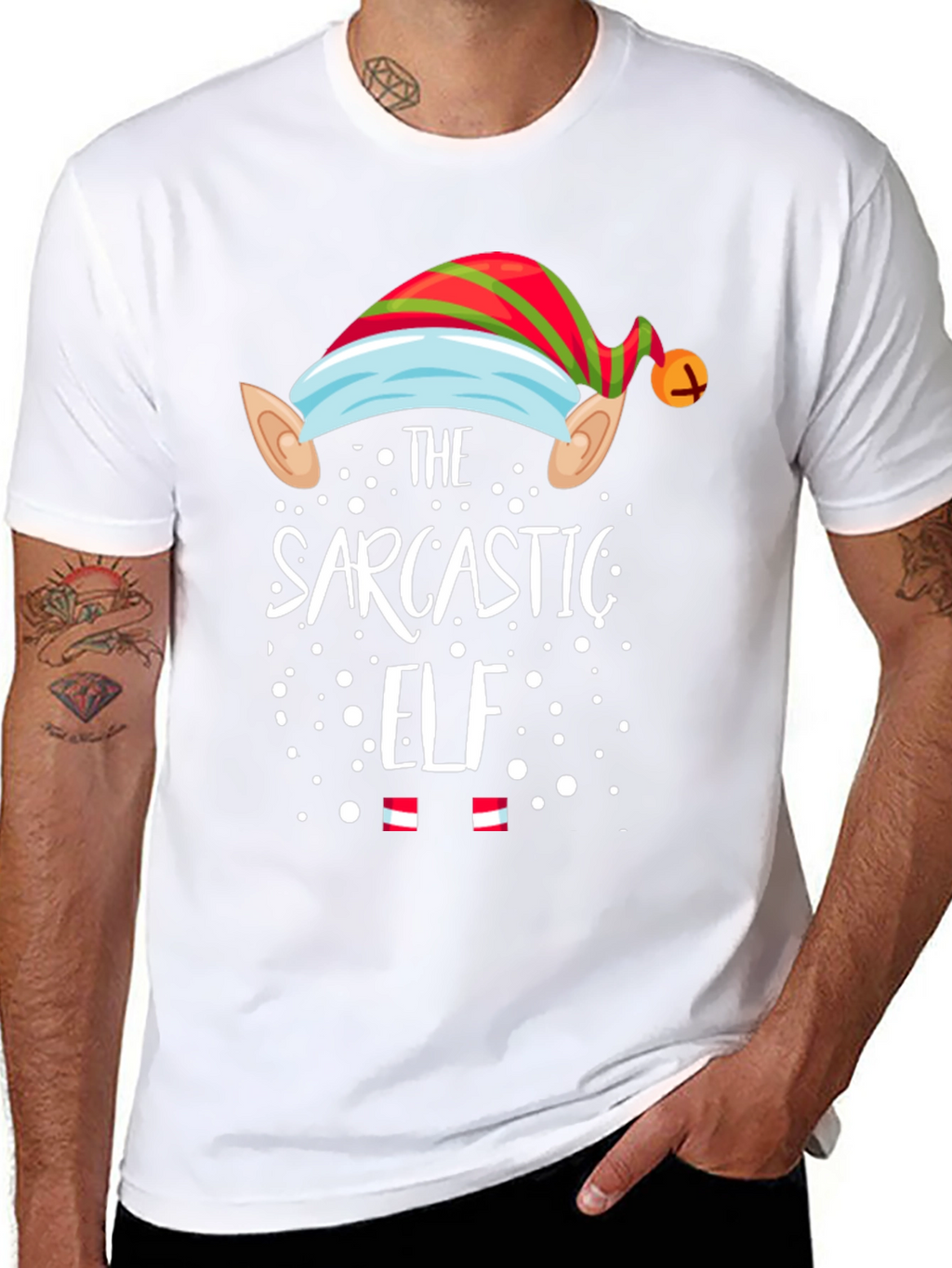 Sarcastic Elf Christmas Graphic Tee
