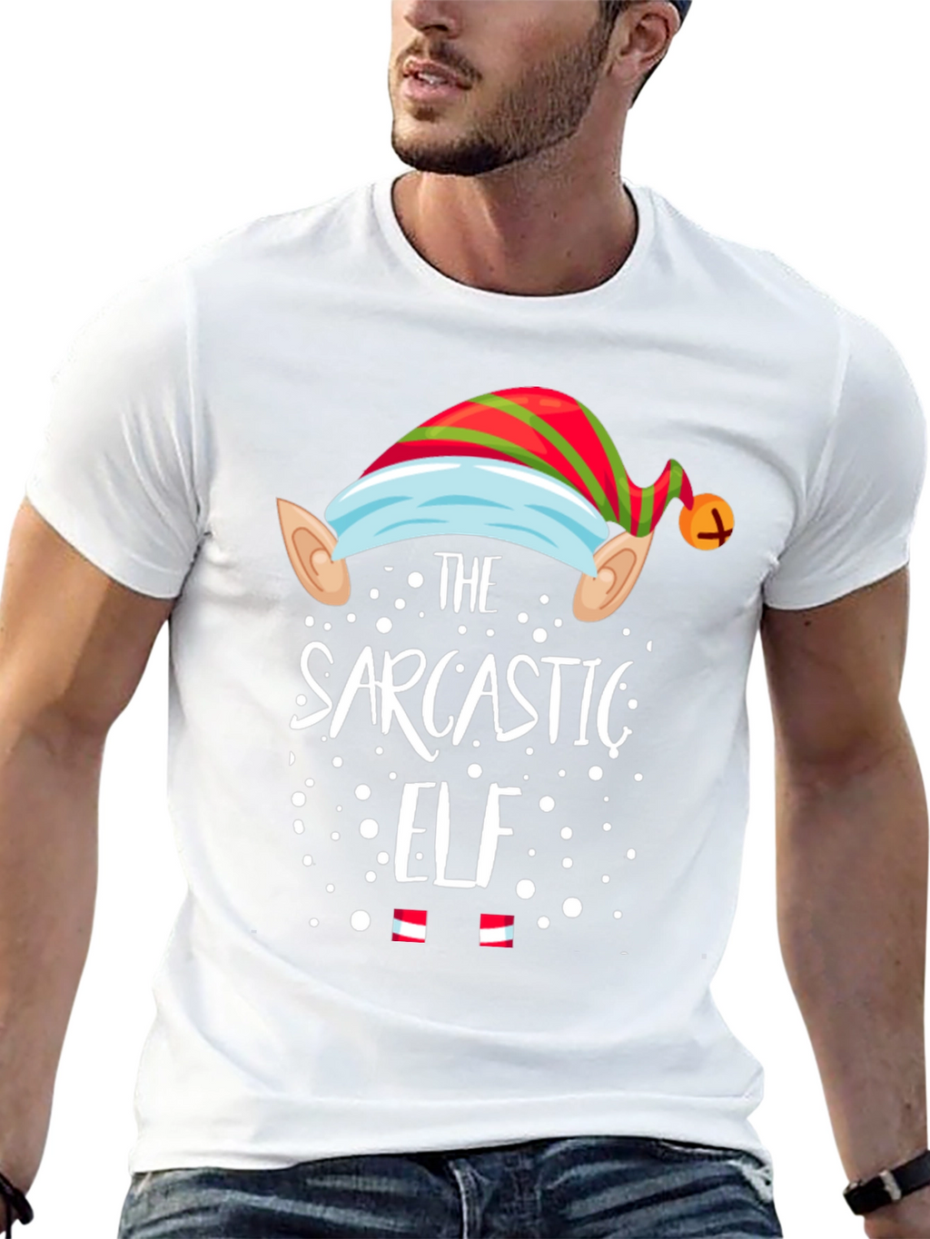 Sarcastic Elf Christmas Graphic Tee