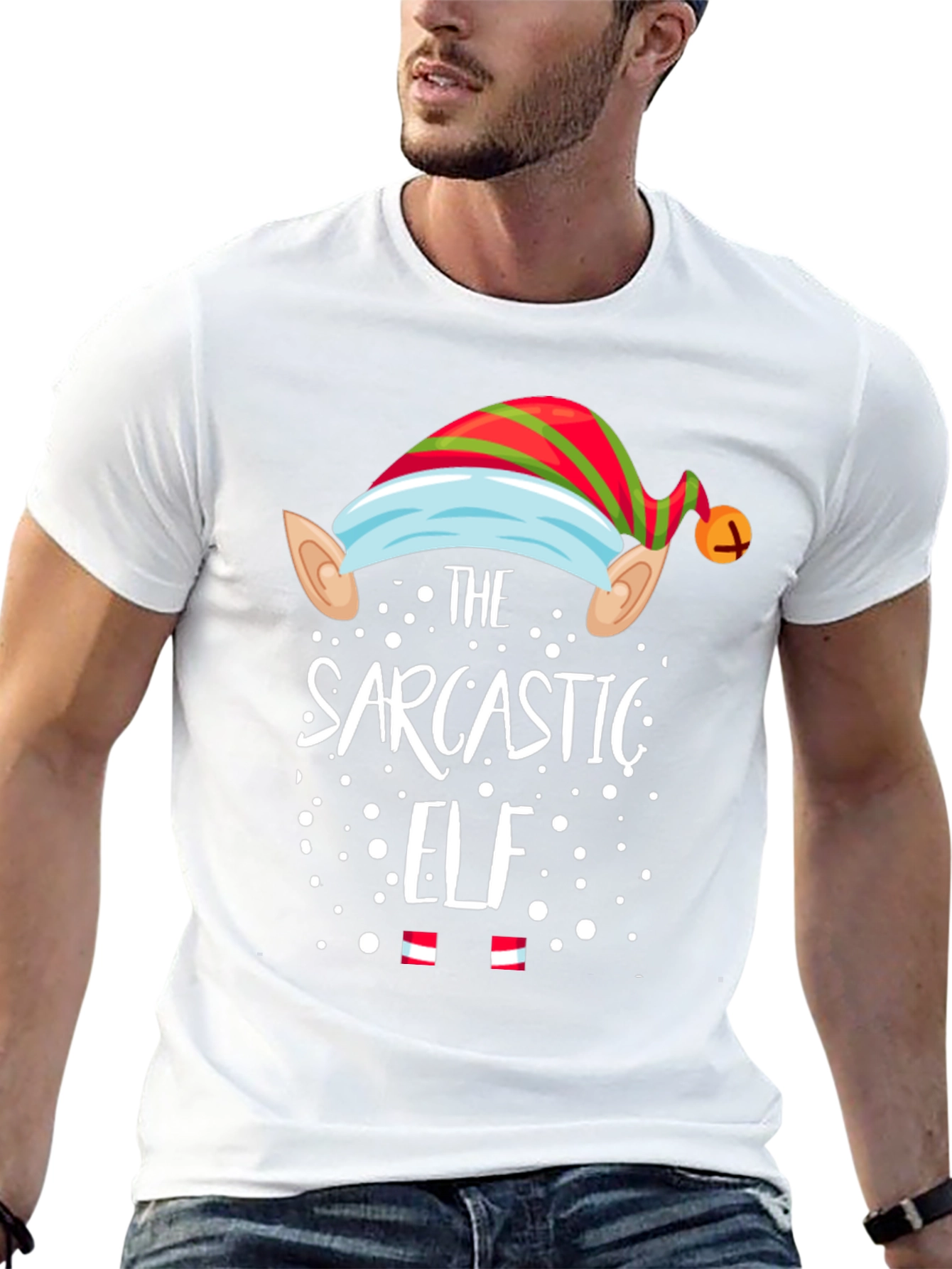 Sarcastic Elf Christmas Graphic Tee