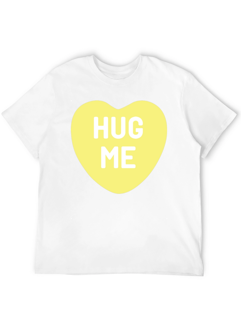 Hug Me Candy Heart Black T-Shirt Valentines Day