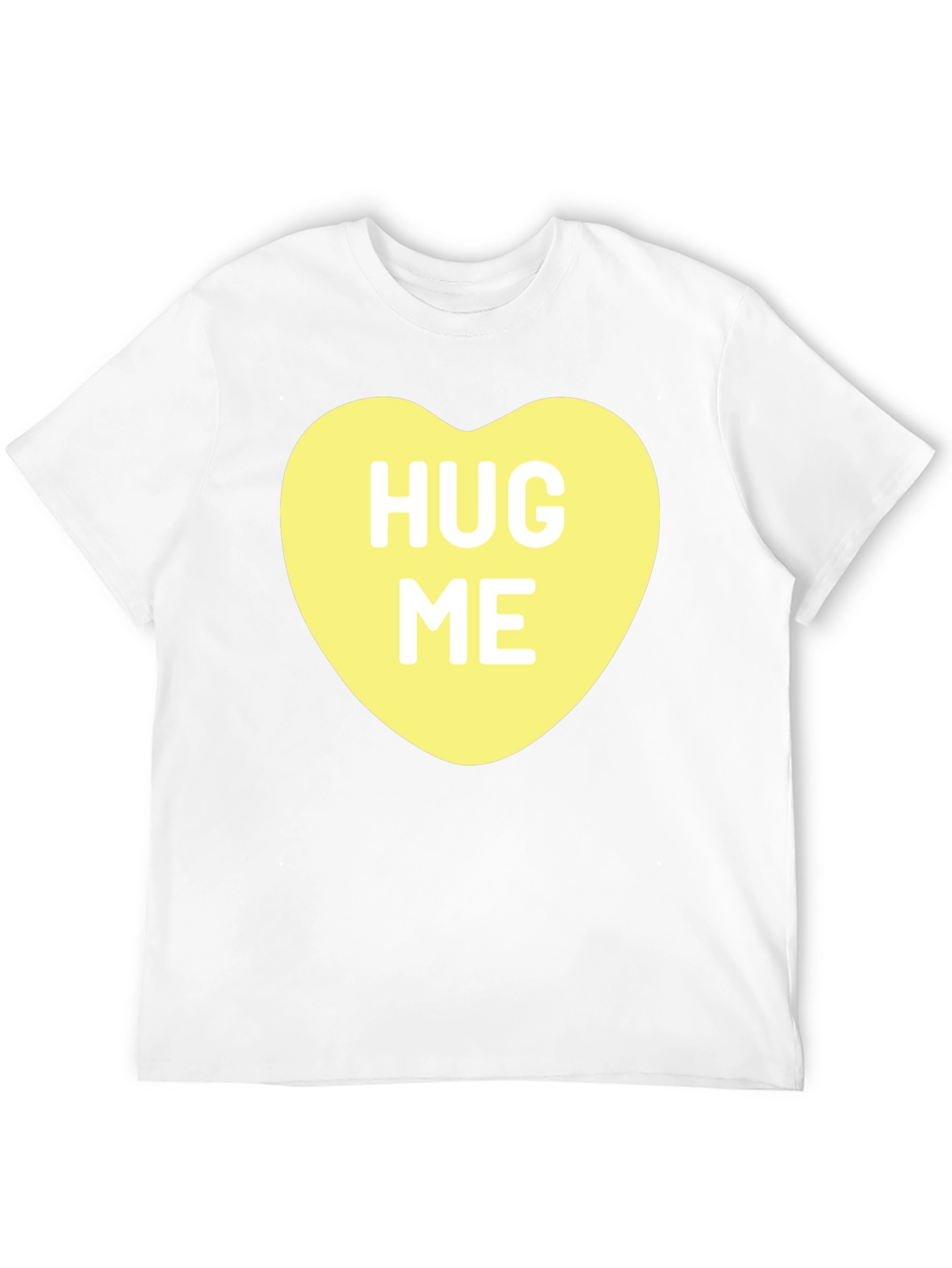 Hug Me Candy Heart Black T-Shirt Valentines Day