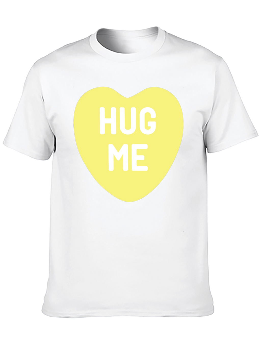 Hug Me Candy Heart Black T-Shirt Valentines Day