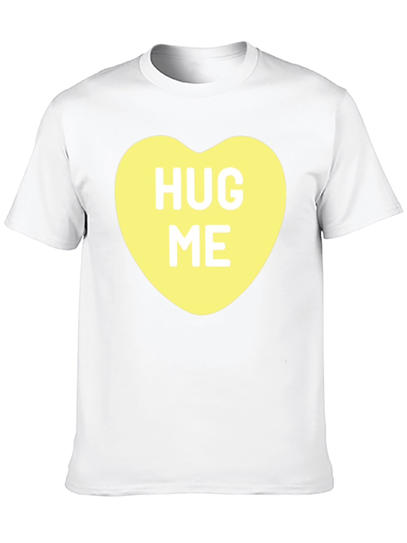 Hug Me Candy Heart Black T-Shirt Valentines Day