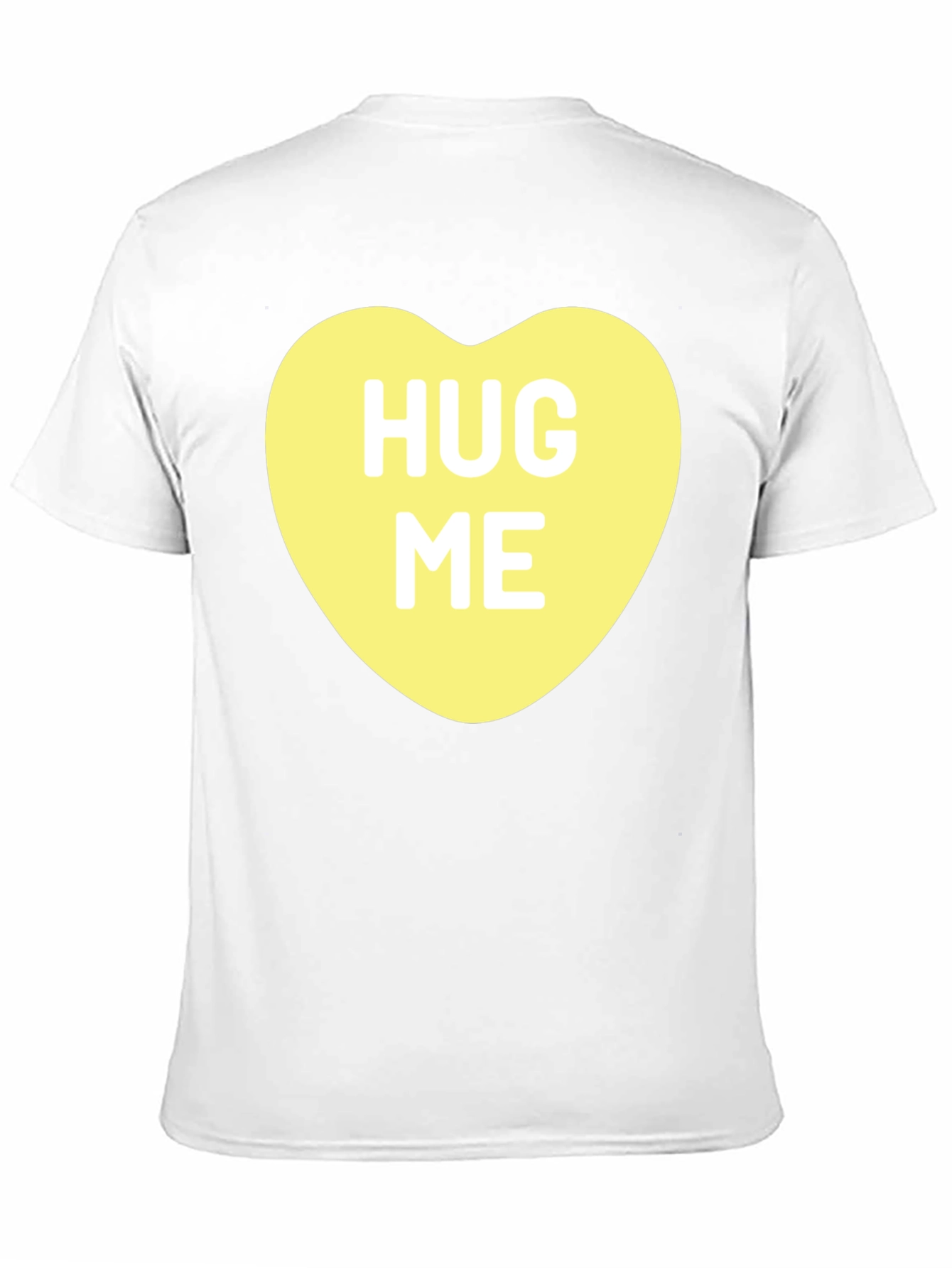 Hug Me Candy Heart Black T-Shirt Valentines Day