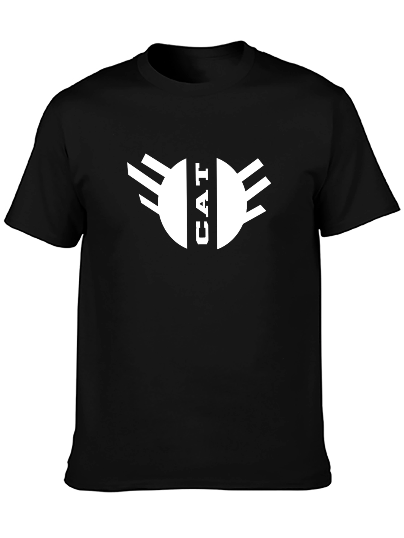 CAT Graphic T-Shirt - Black Crew Neck Tee