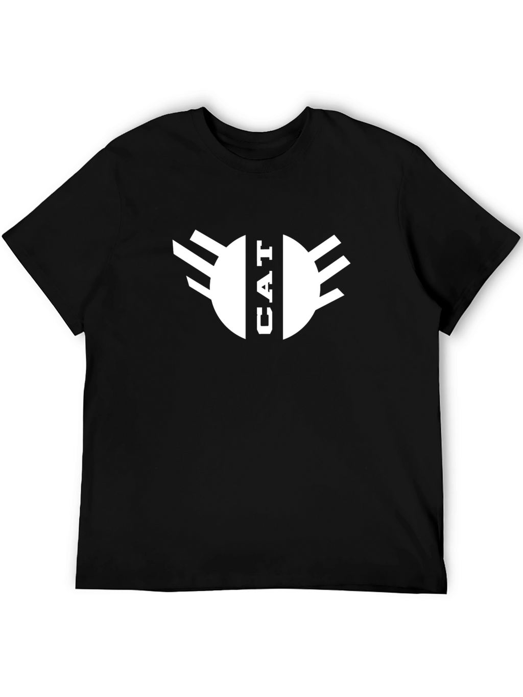 CAT Graphic T-Shirt - Black Crew Neck Tee