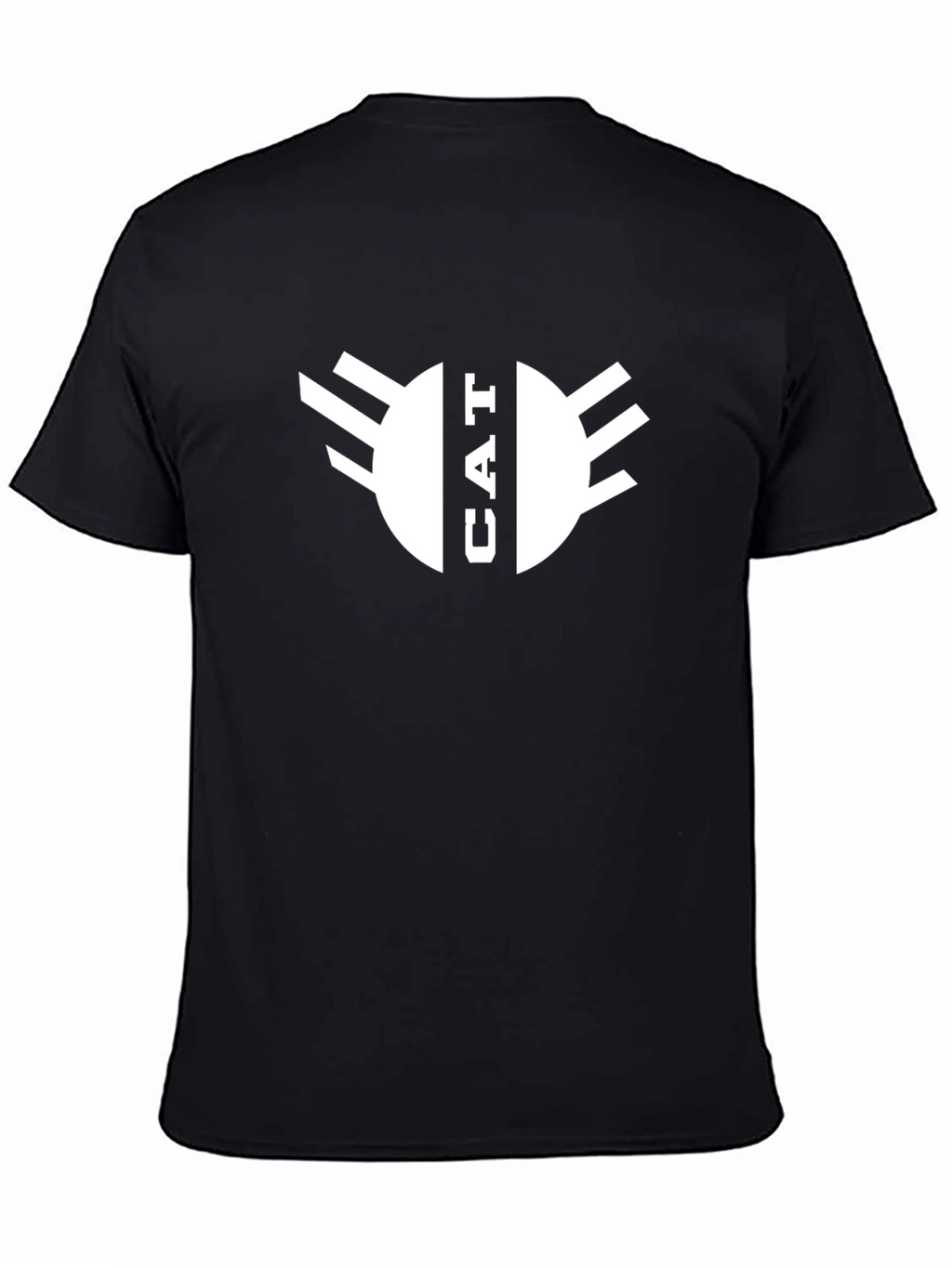 CAT Graphic T-Shirt - Black Crew Neck Tee