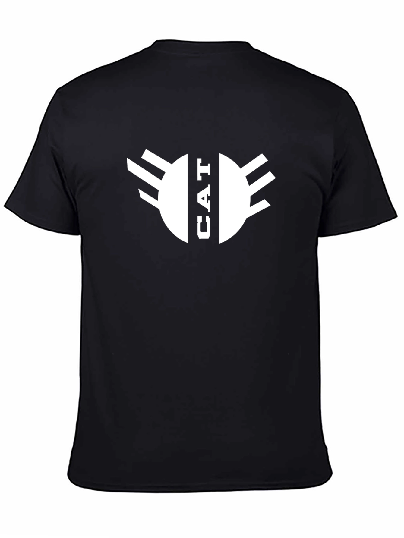 CAT Graphic T-Shirt - Black Crew Neck Tee