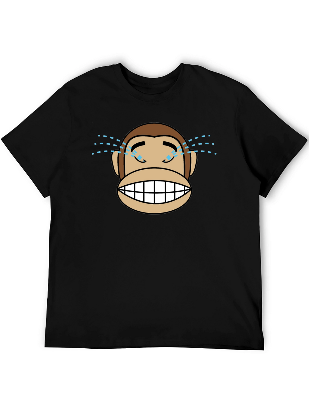 Monkey Crying Tears of Joy T-Shirt - Black