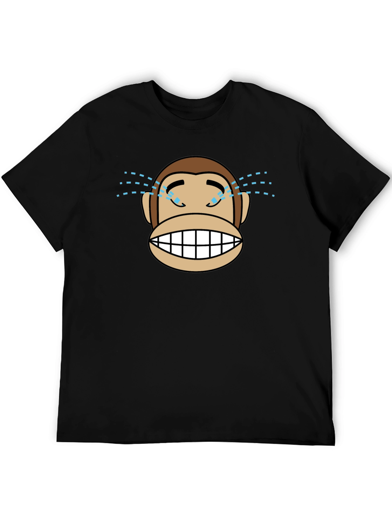 Monkey Crying Tears of Joy T-Shirt - Black