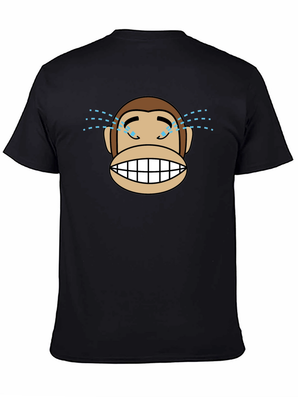 Monkey Crying Tears of Joy T-Shirt - Black