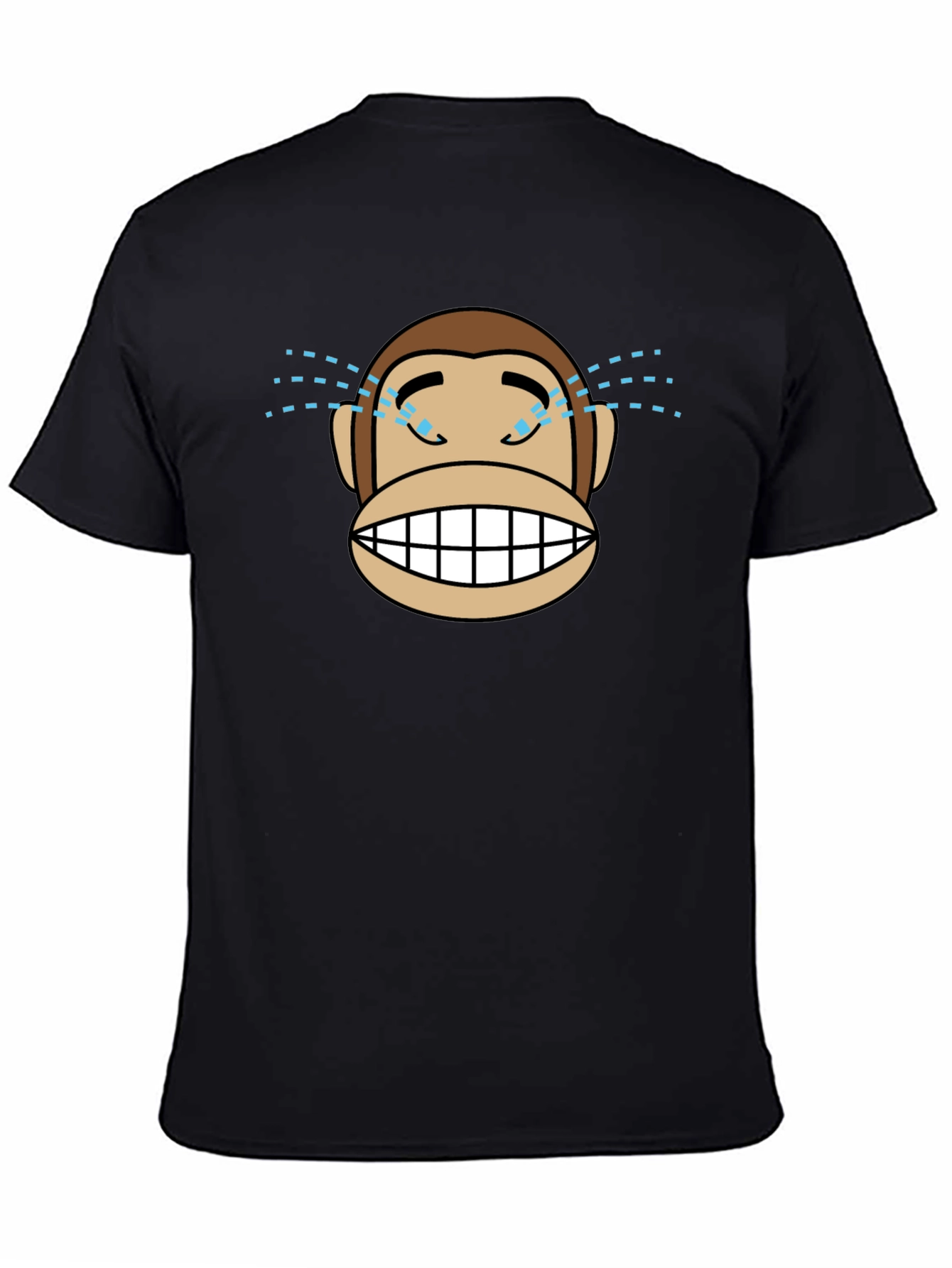 Monkey Crying Tears of Joy T-Shirt - Black