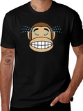 Monkey Crying Tears of Joy T-Shirt - Black