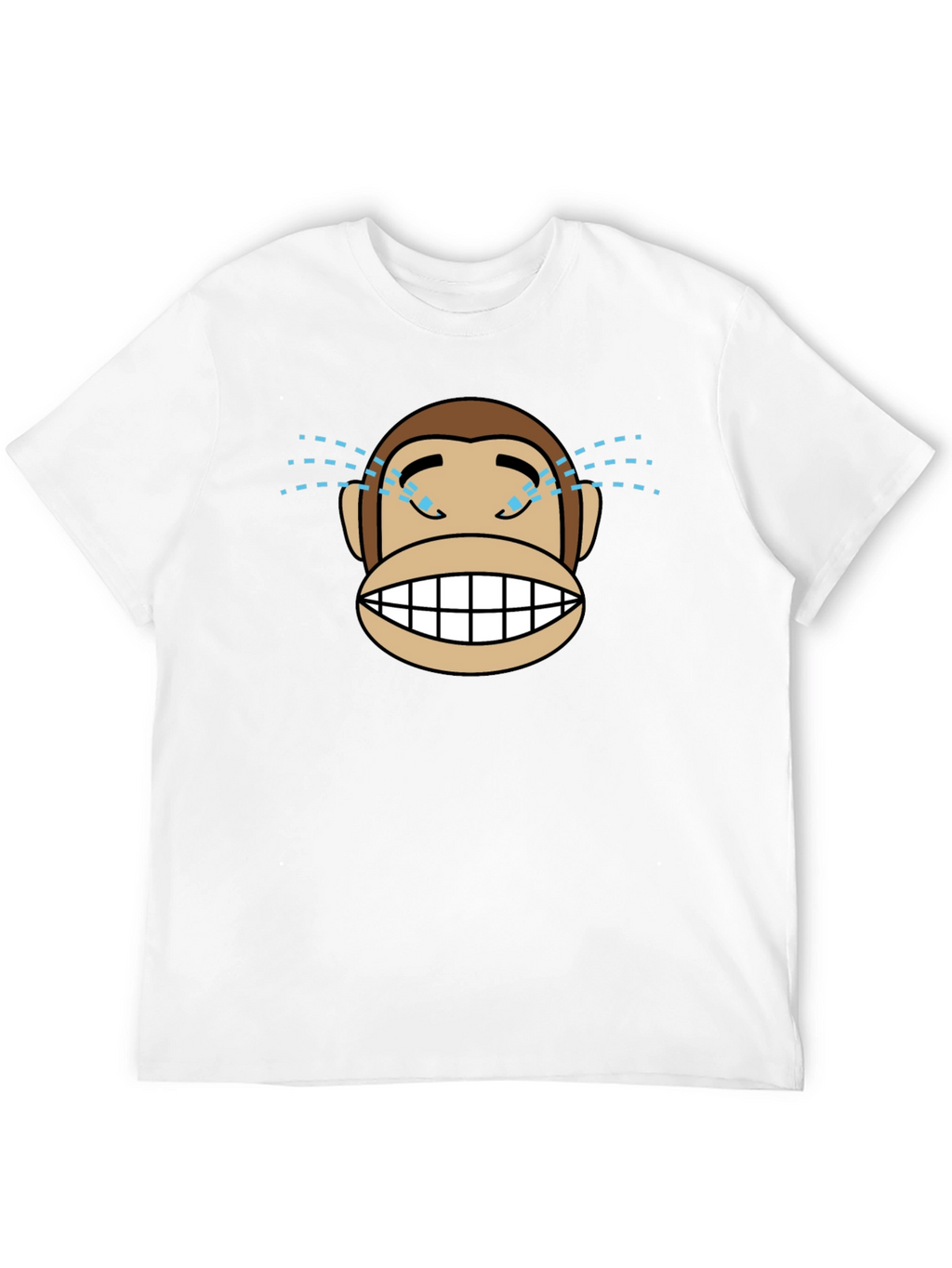 Monkey Crying Tears of Joy T-Shirt - Black