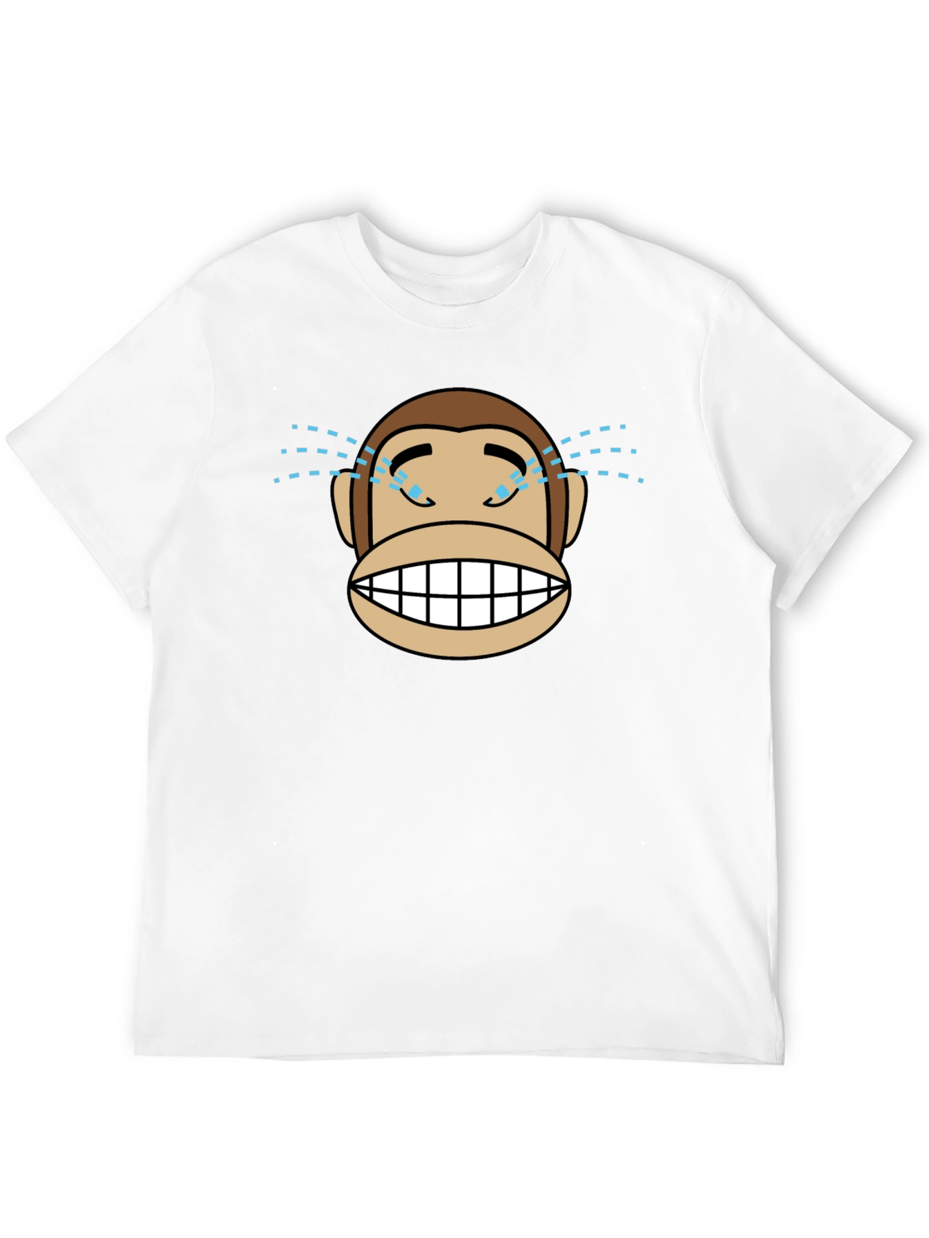 Monkey Crying Tears of Joy T-Shirt - Black