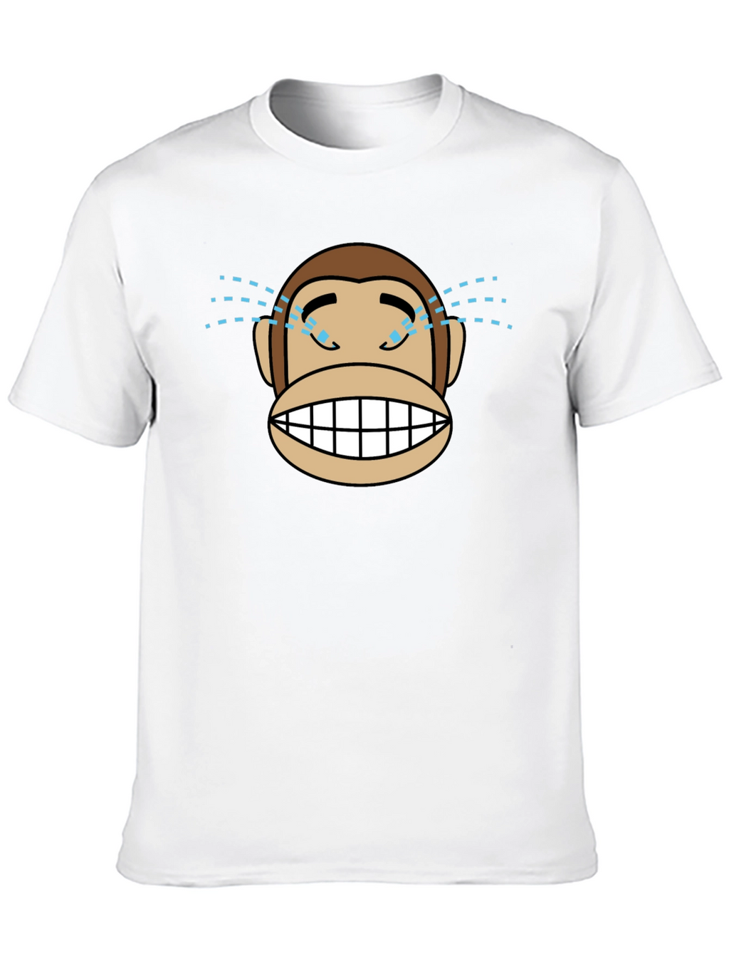 Monkey Crying Tears of Joy T-Shirt - Black
