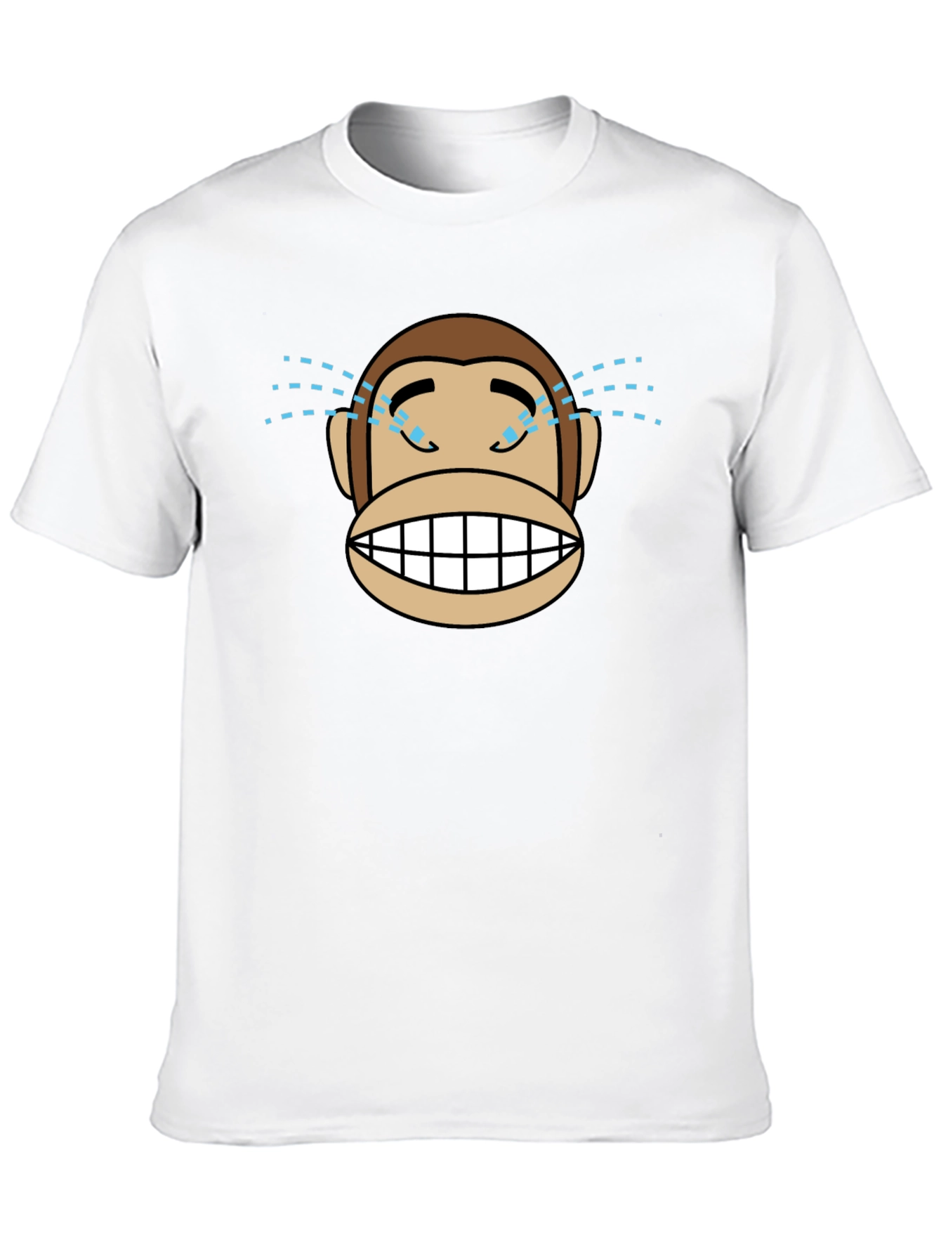 Monkey Crying Tears of Joy T-Shirt - Black
