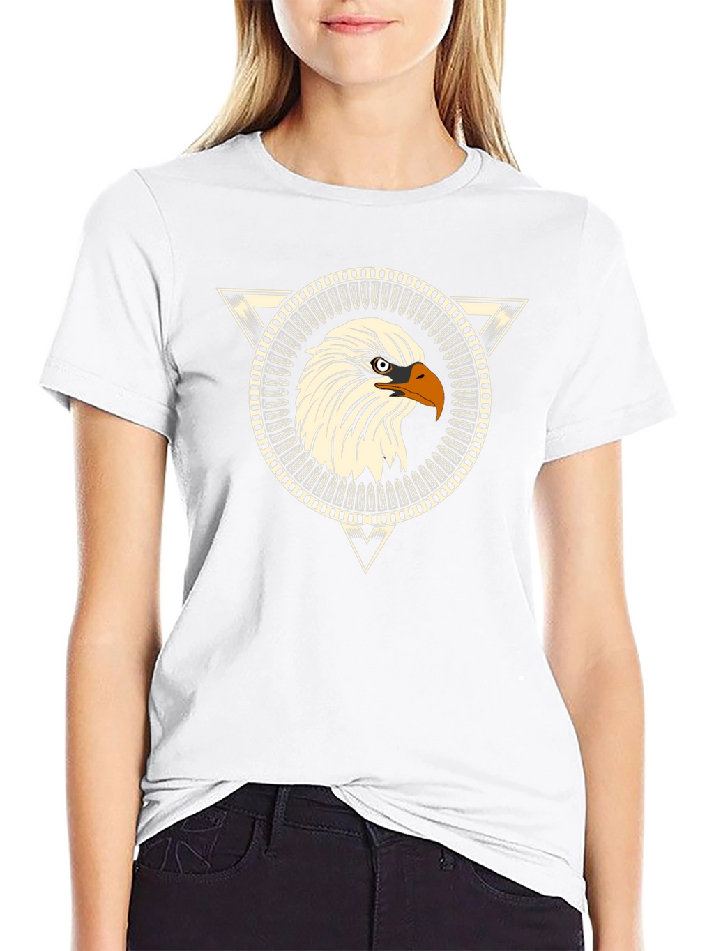 Eagle Graphic Print Black T-Shirt