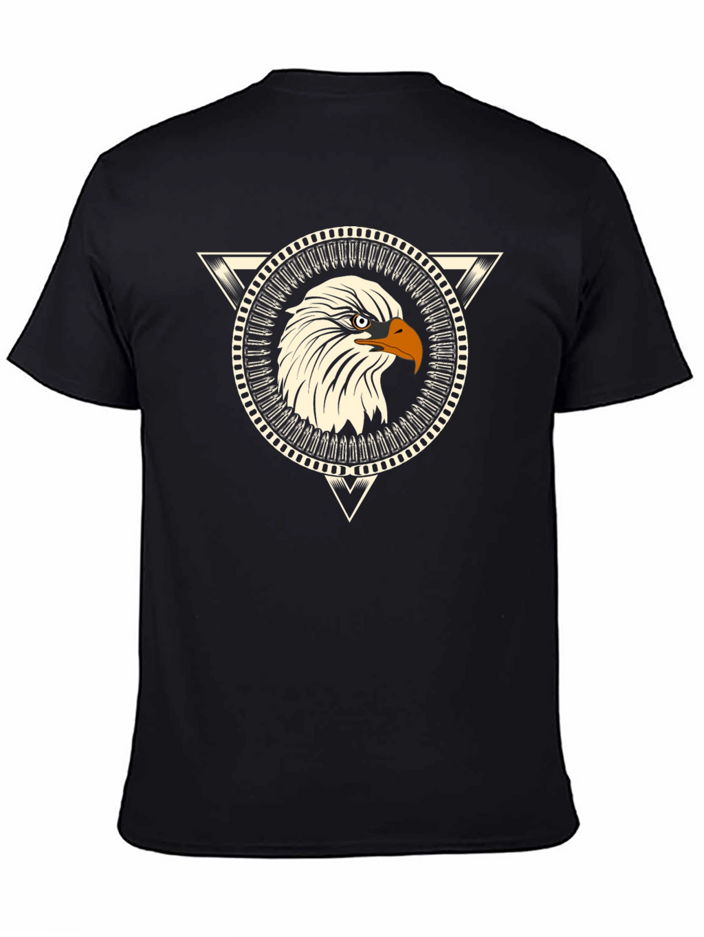 Eagle Graphic Print Black T-Shirt