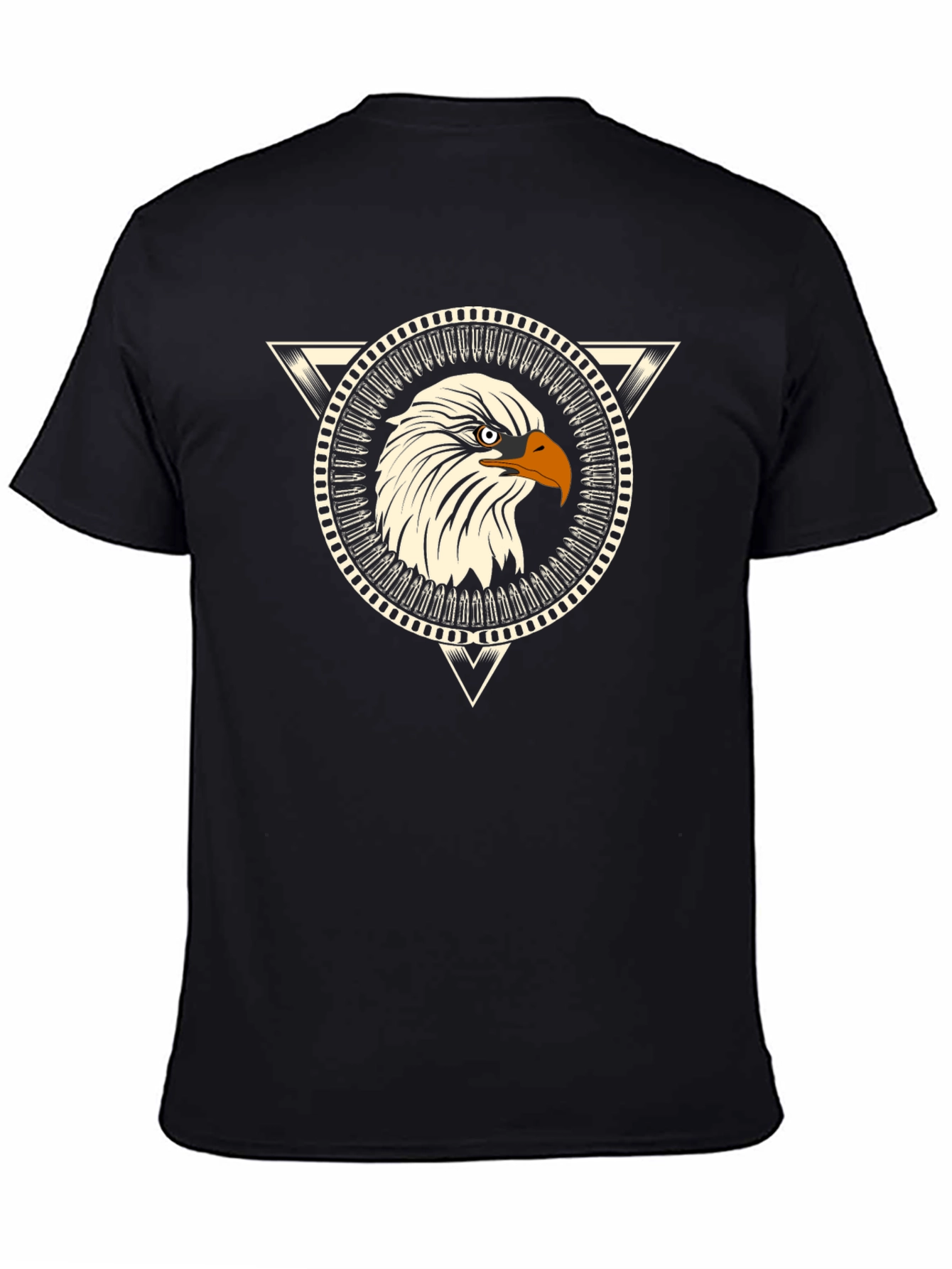 Eagle Graphic Print Black T-Shirt