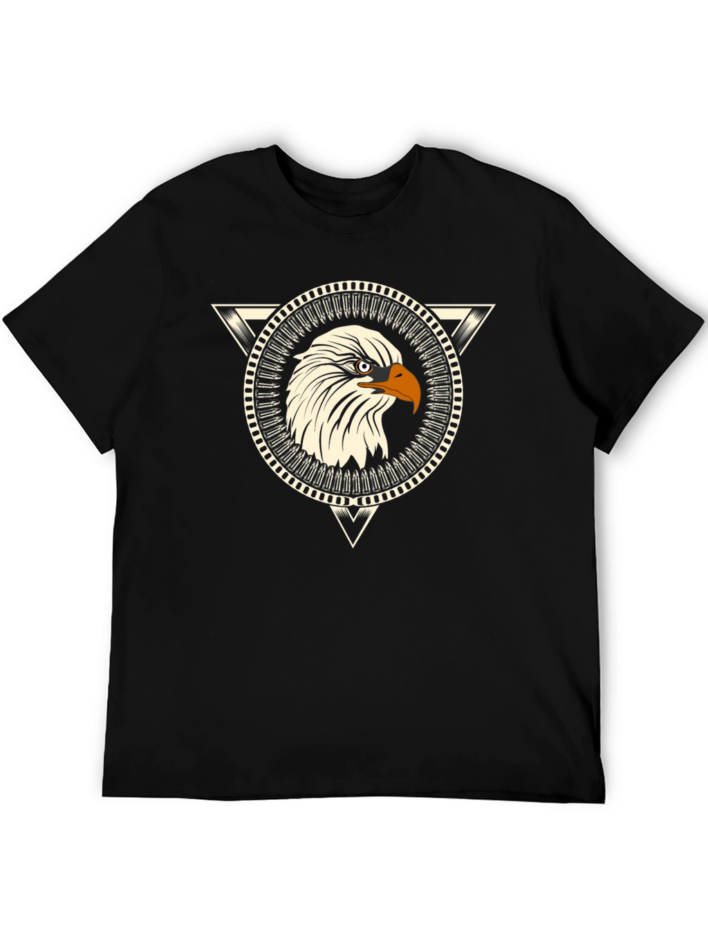 Eagle Graphic Print Black T-Shirt