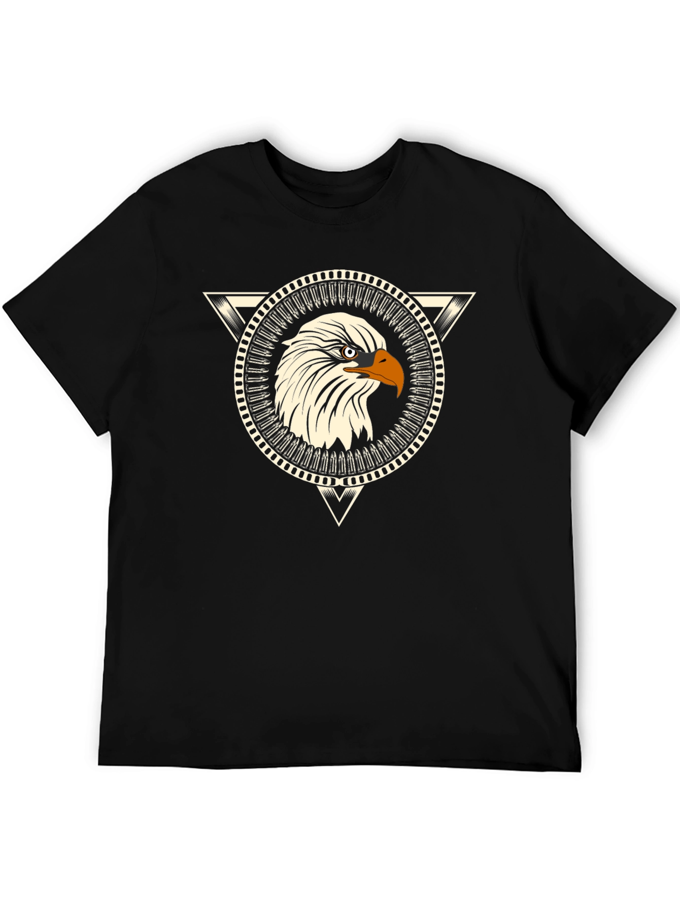 Eagle Graphic Print Black T-Shirt