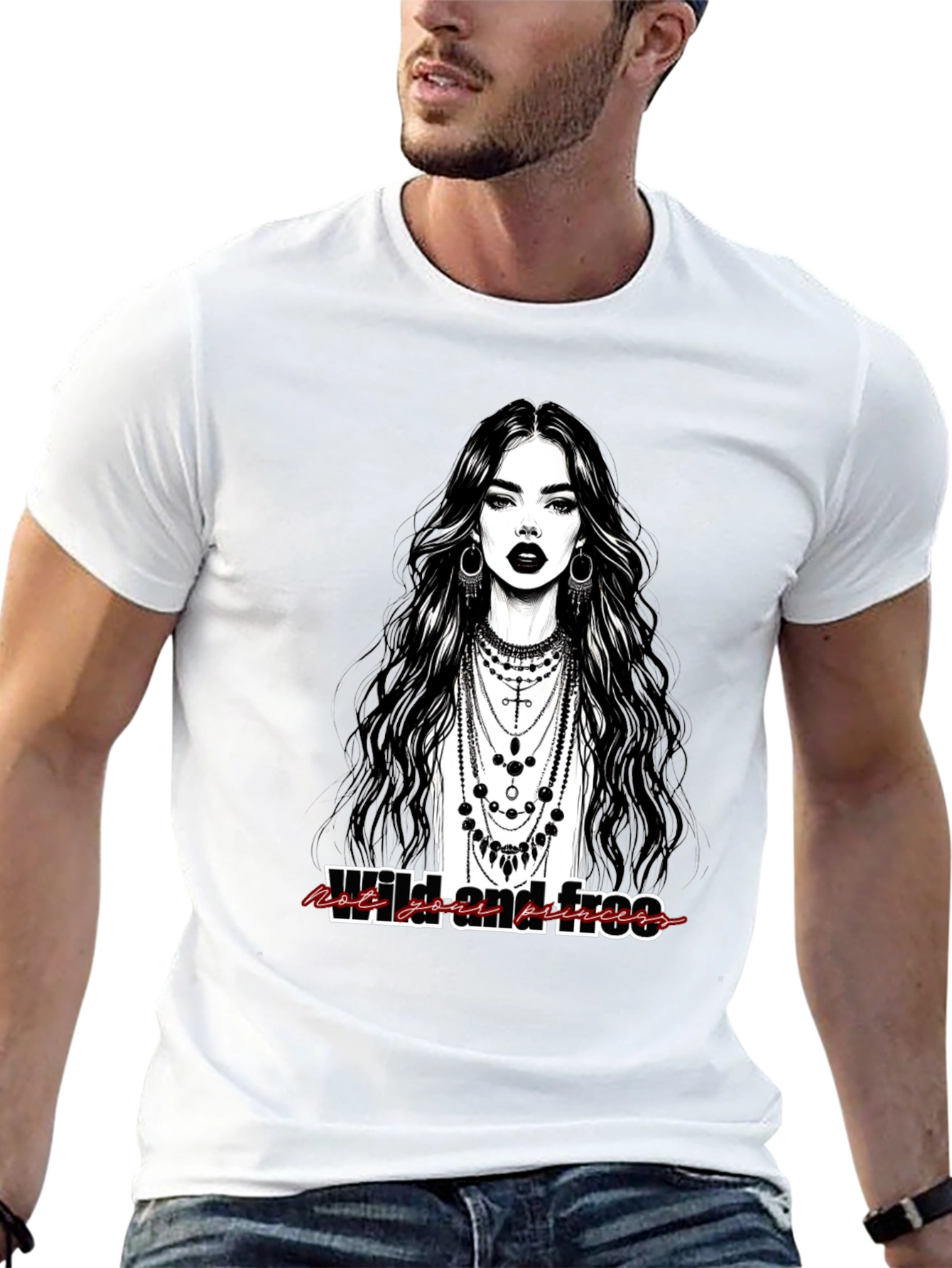 Wild & Free Graphic Tee - Modern Bohemian Style