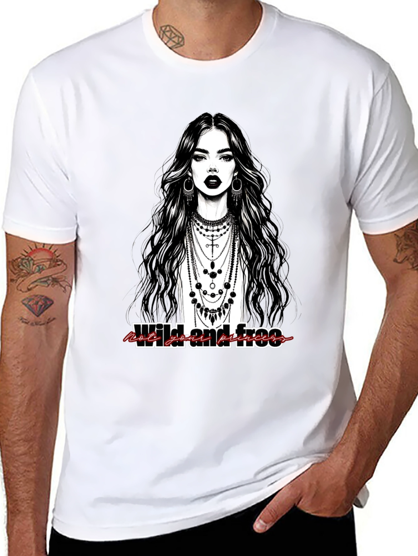 Wild & Free Graphic Tee - Modern Bohemian Style