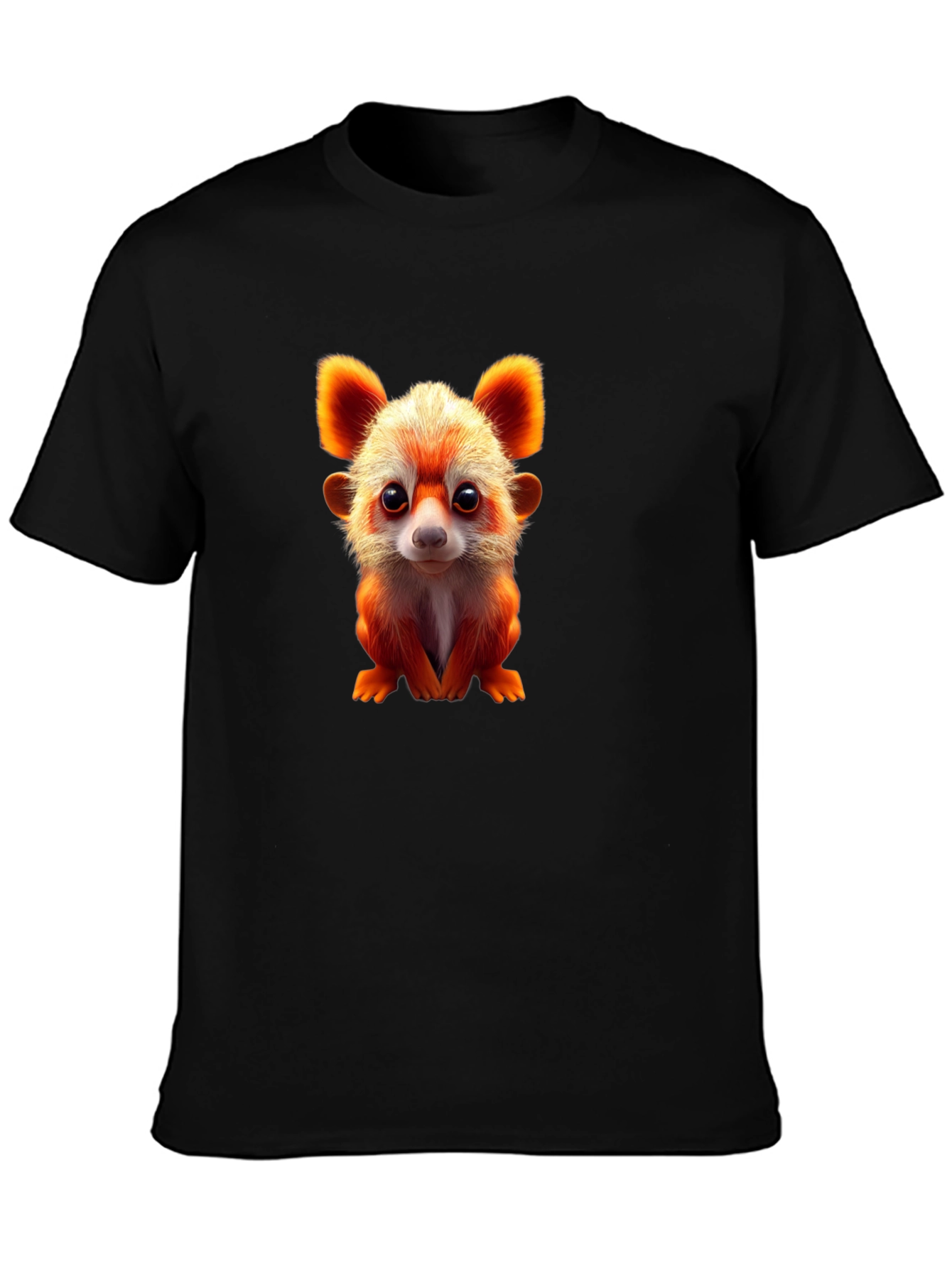 Cute Red Panda Graphic Tee - Unisex Soft Black Shirt