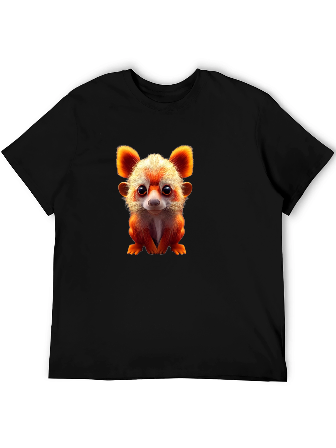 Cute Red Panda Graphic Tee - Unisex Soft Black Shirt