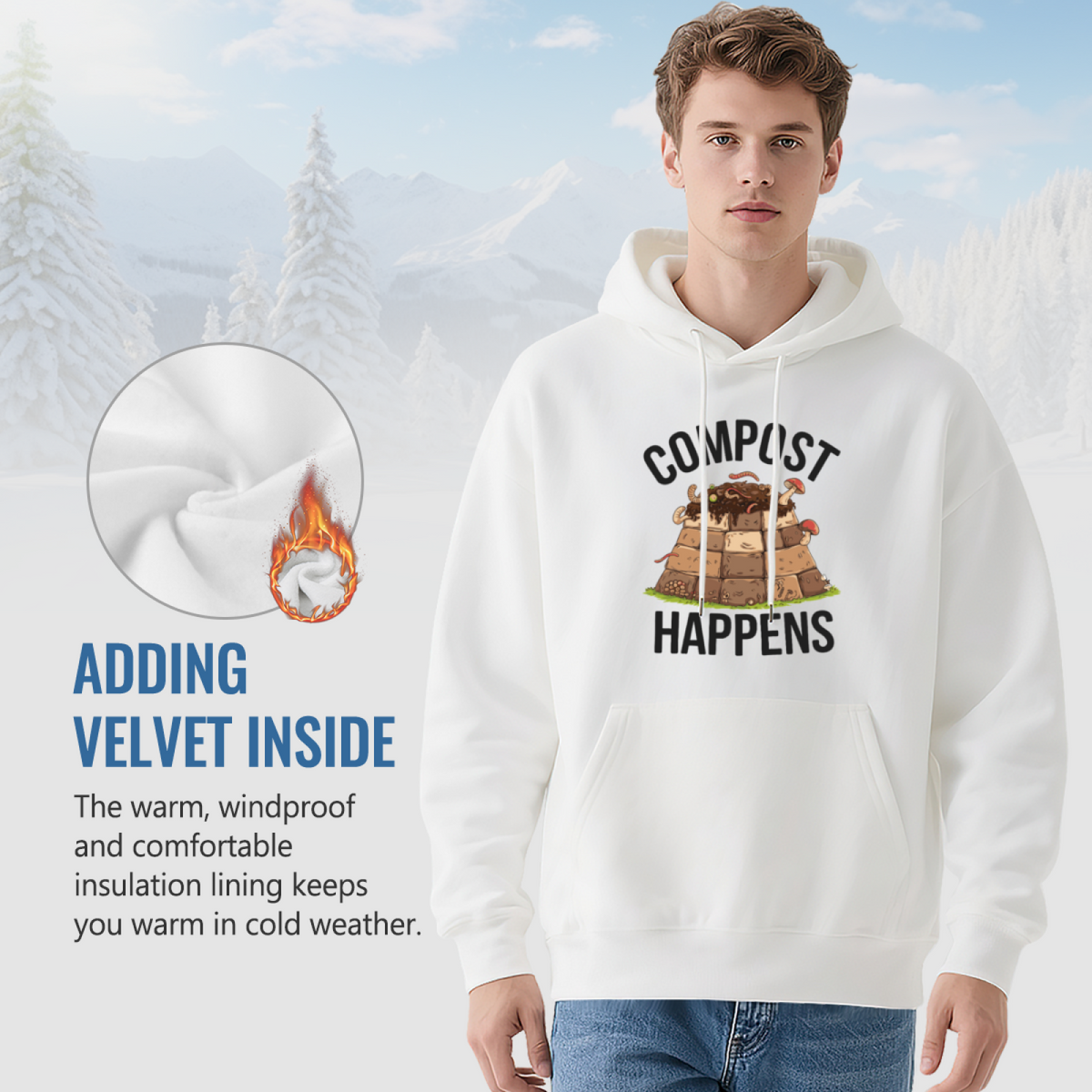 Compost Life Hoodie - Organic Gardening Graphic Sweatshirt for Eco Gardeners