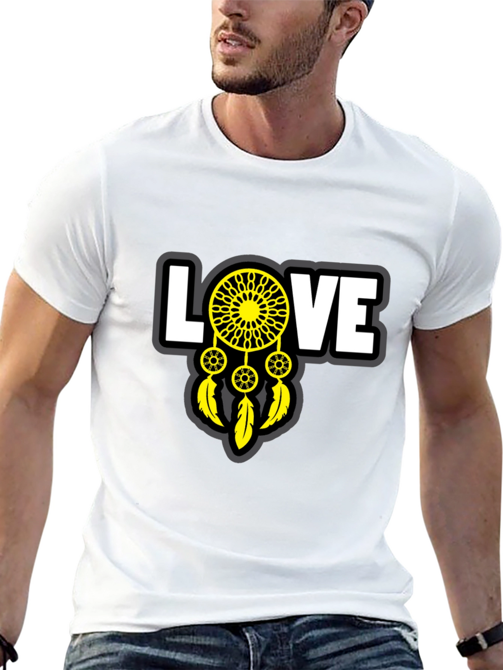Love Dreamcatcher Graphic T-Shirt - Unisex Black Tee
