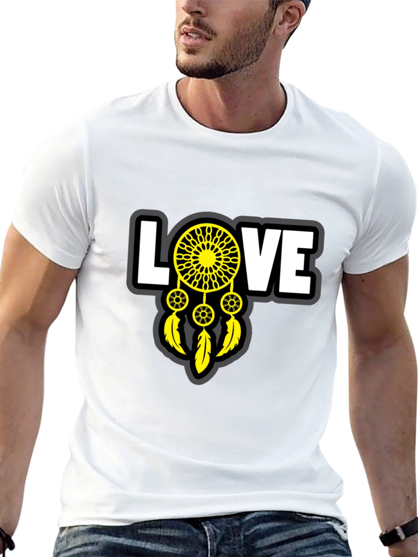 Love Dreamcatcher Graphic T-Shirt - Unisex Black Tee