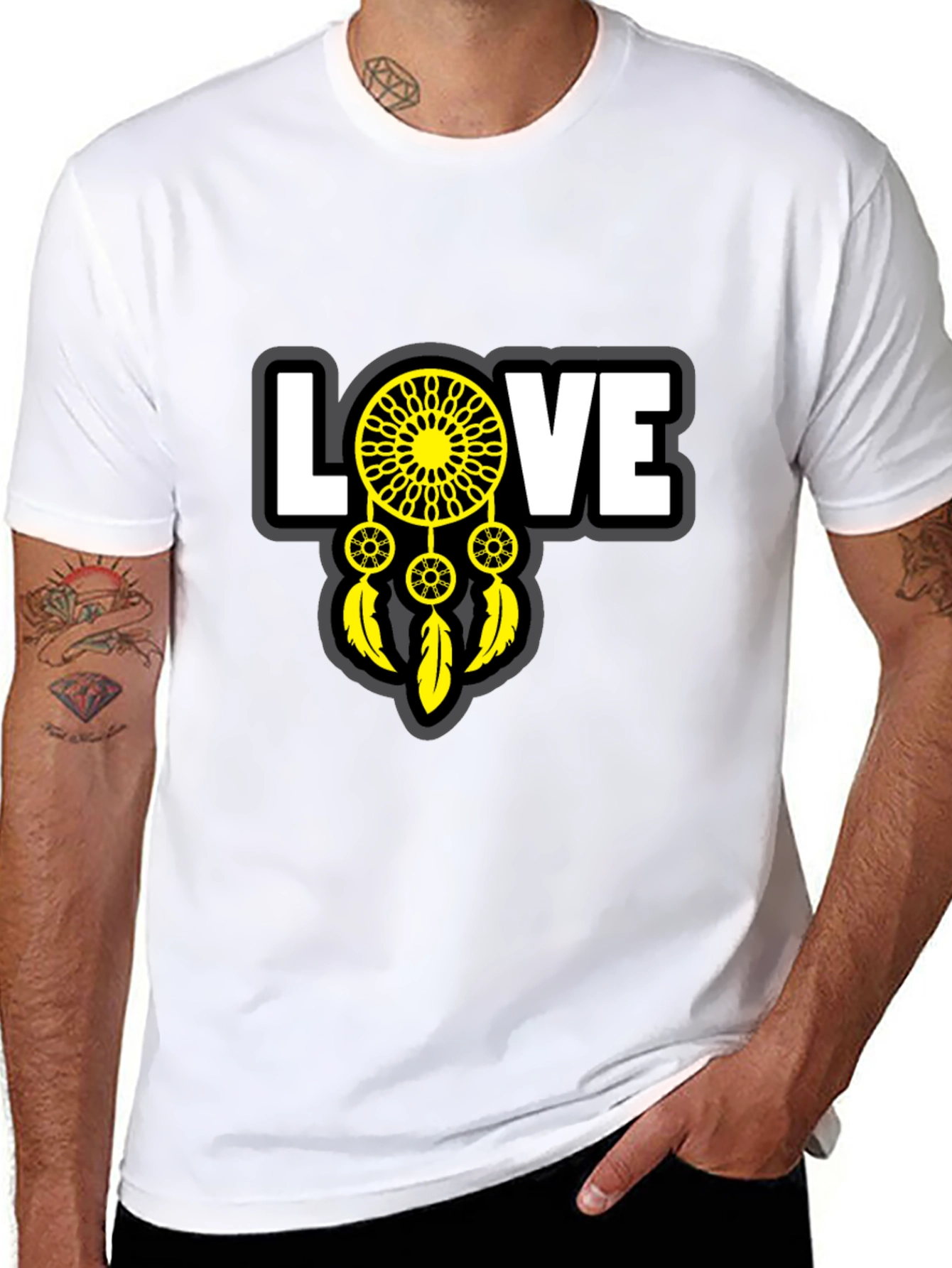 Love Dreamcatcher Graphic T-Shirt - Unisex Black Tee