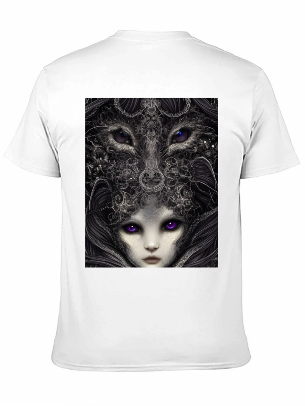 Surreal Wolf & Woman Graphic T-Shirt