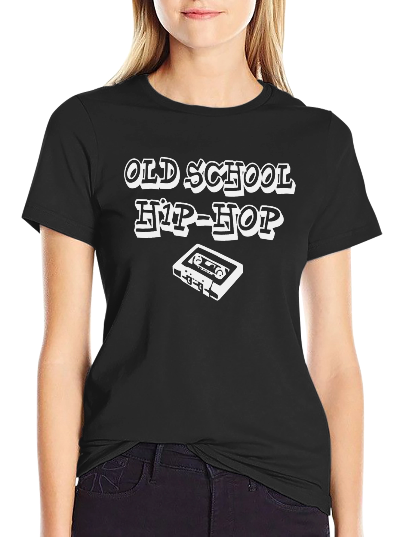 Old School Hip-Hop Cassette Tape Graphic T-Shirt