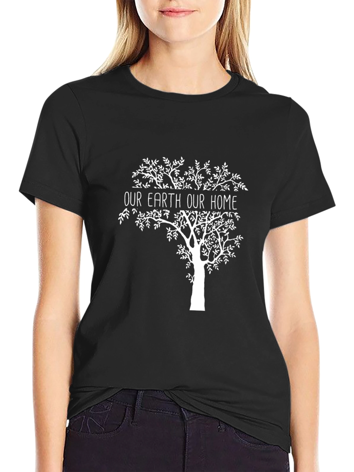 Our Earth Our Home Tree Graphic T-Shirt